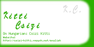 kitti csizi business card